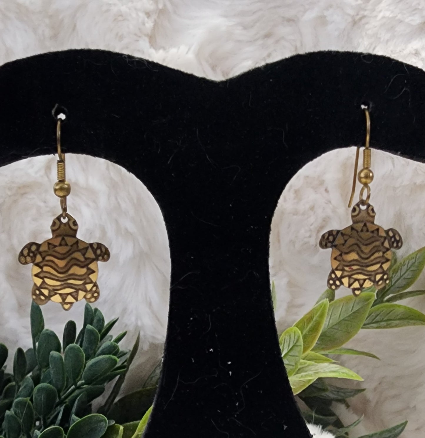 Golden Turtle Earrings