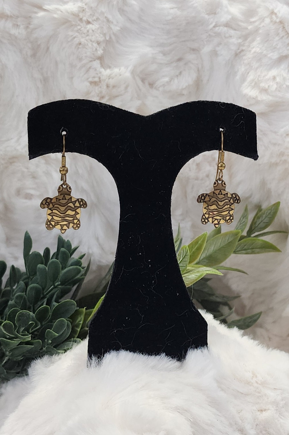 Golden Turtle Earrings