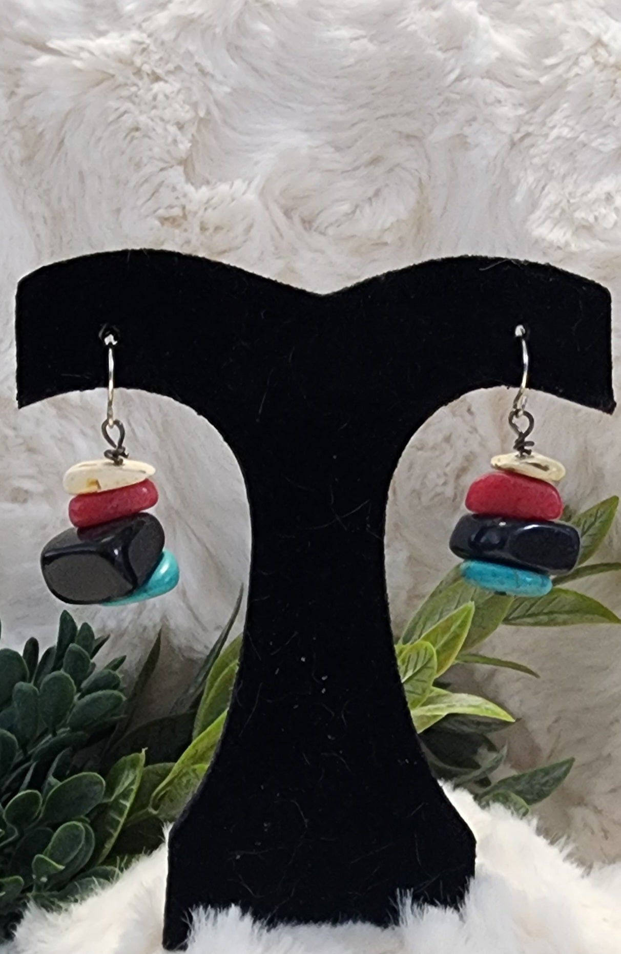 Multi-colored Hand-crafted Earrings