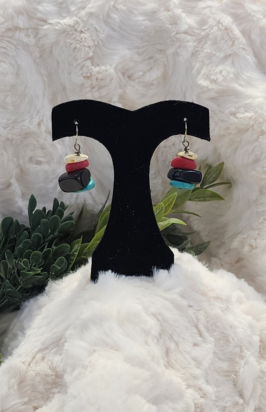 Multi-colored Hand-crafted Earrings