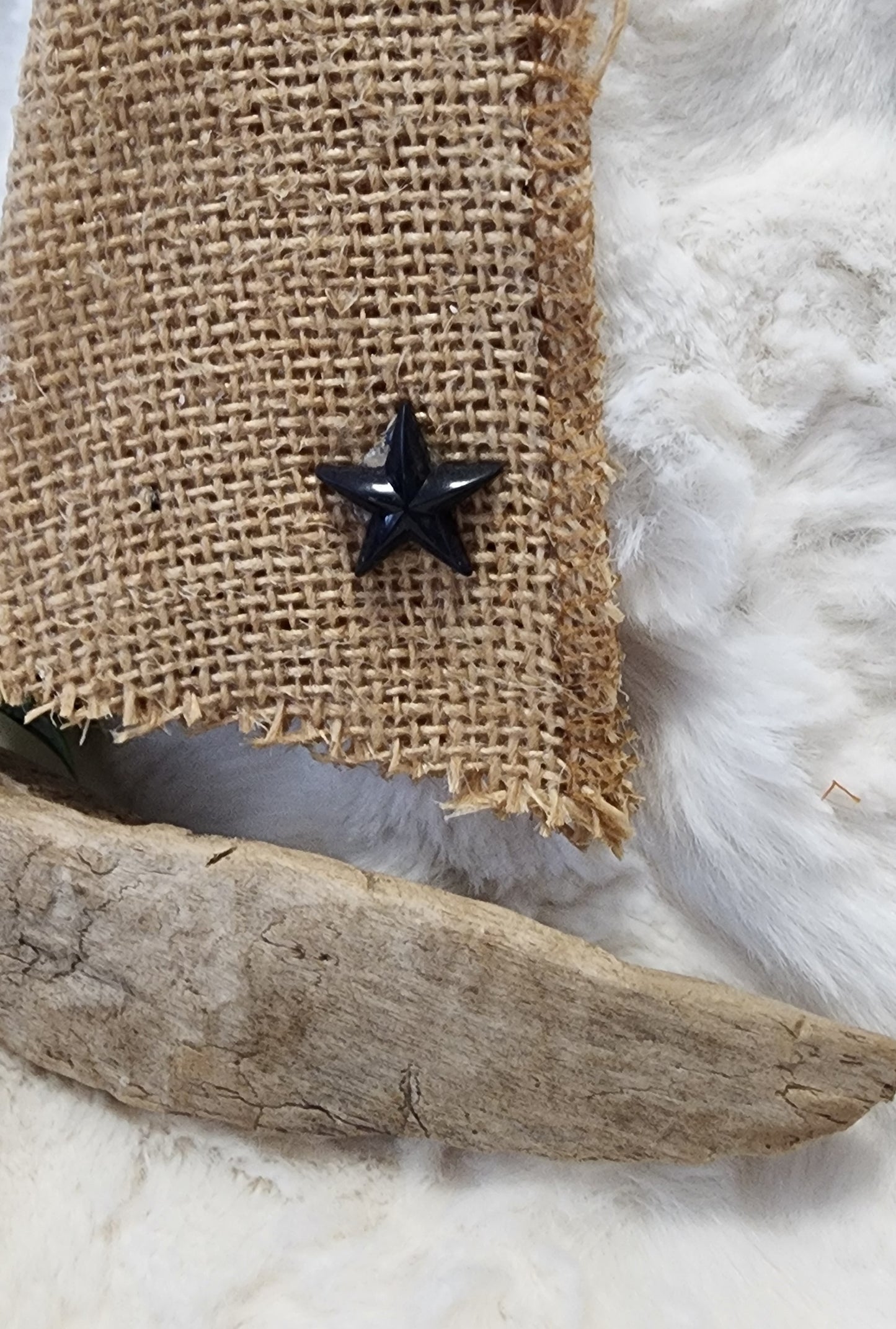 Driftwood and Burlap Sailboat with Starfish