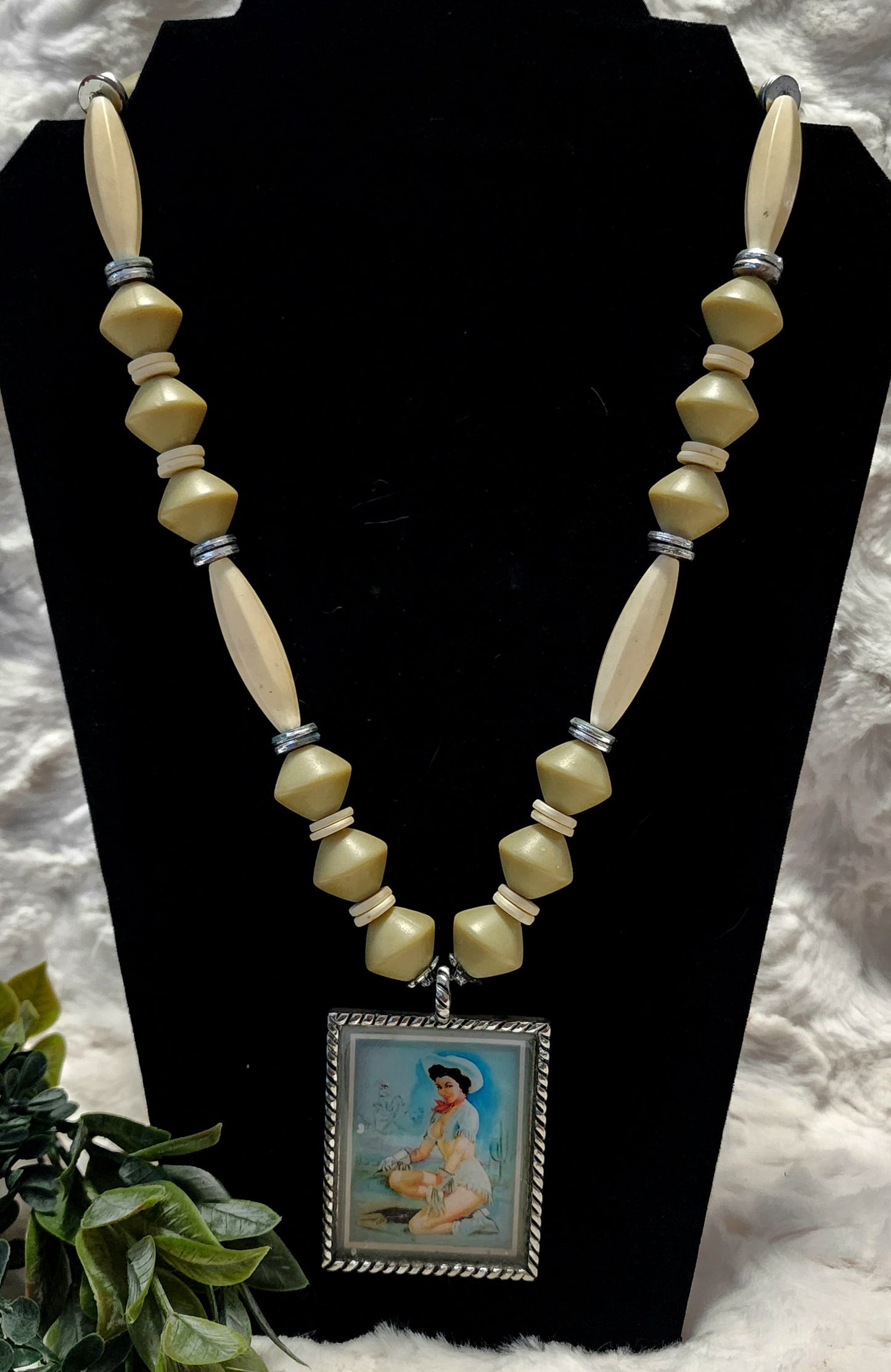 Mix of Vintage & Homemade Cowgirl Beaded Necklace
