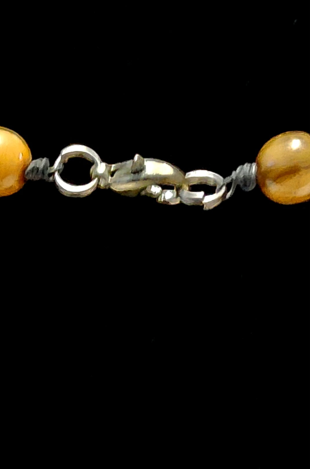 Handmade from Vintage Black, Orange and Brown Beaded Heart Pendant Necklace & Earring Set