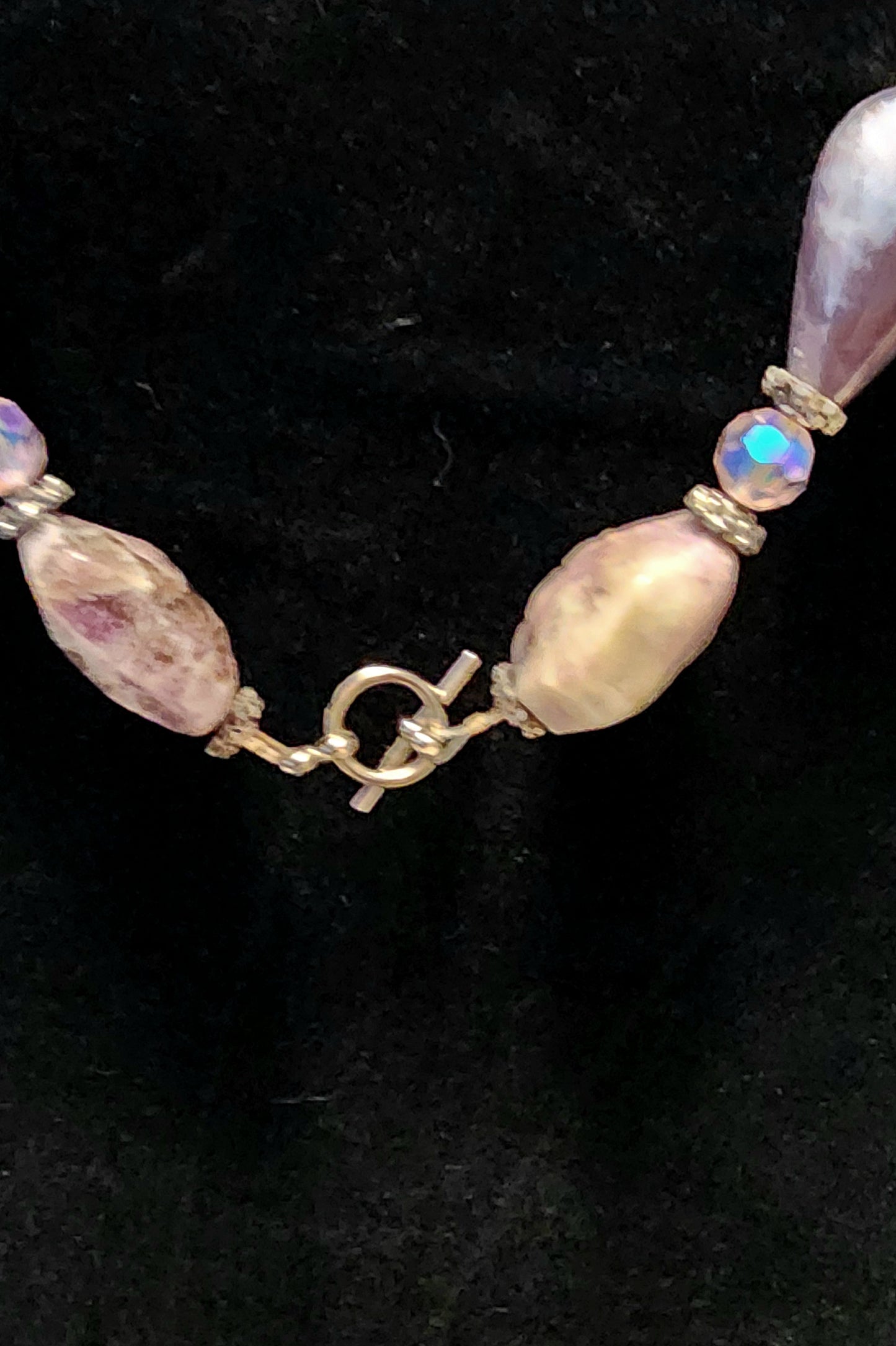 Vintage Handmade Mixed Purple and Black Necklace