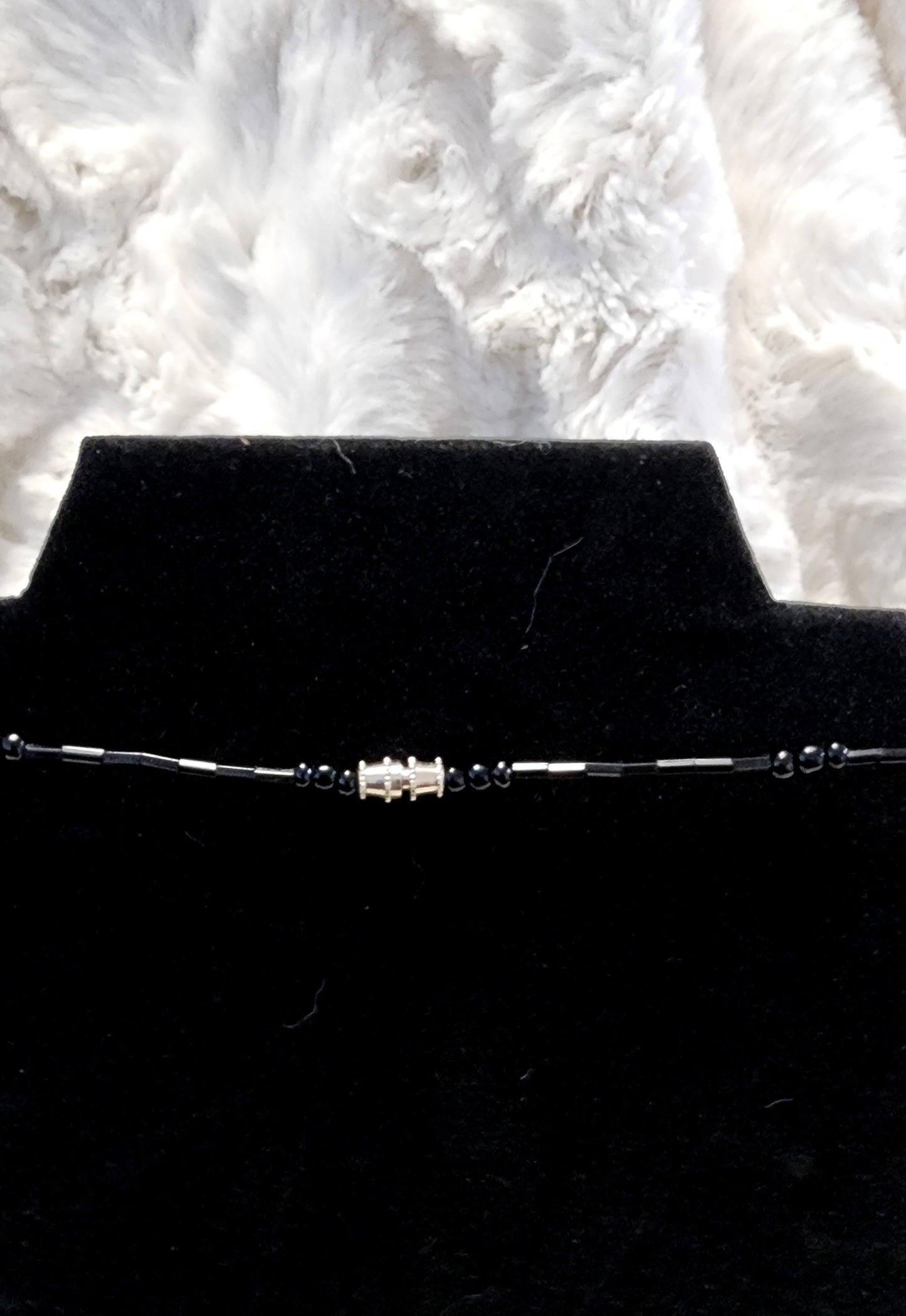 Vintage South American Black Beaded Necklace